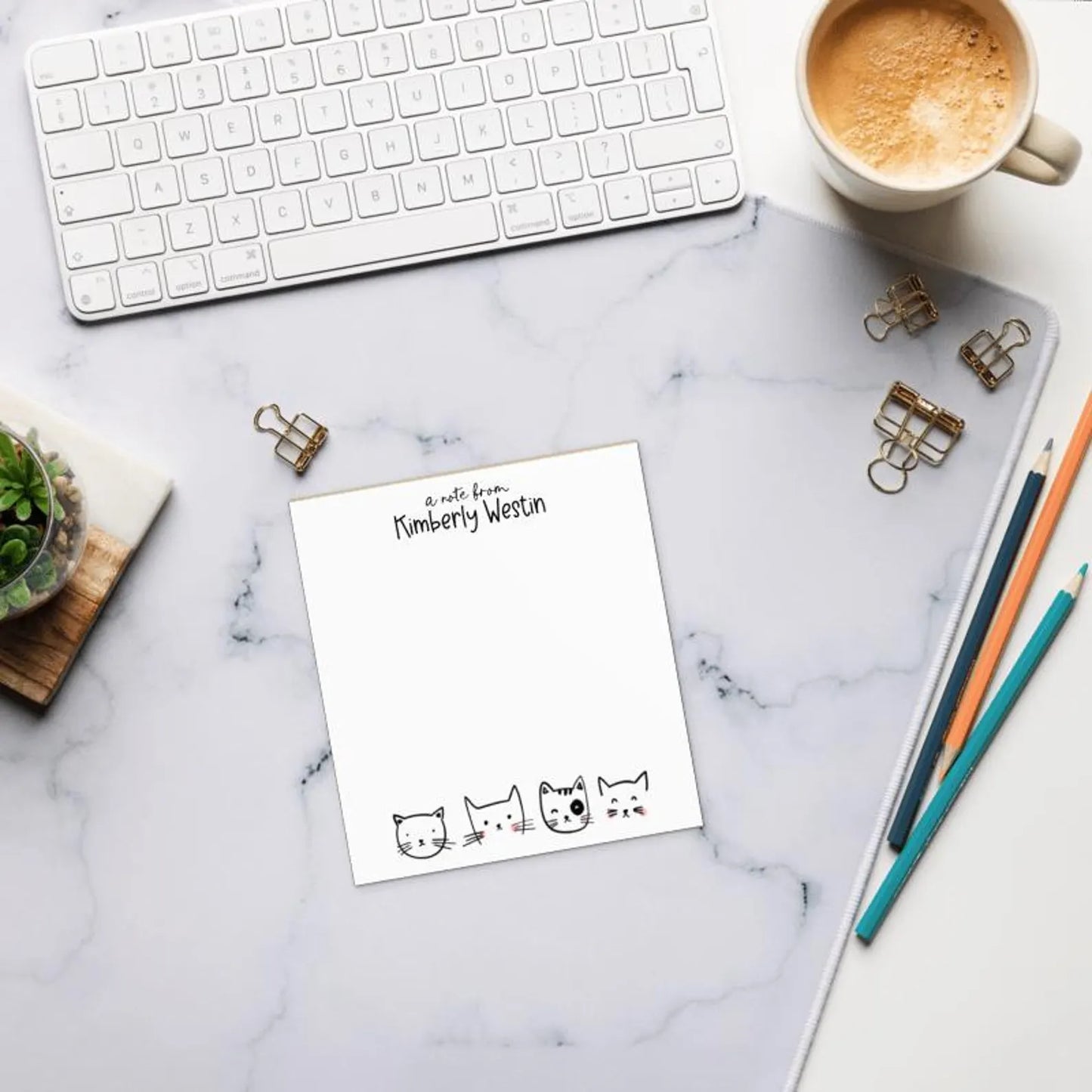 Personalized Cat Notepad • Custom Cat Stationery • Cute Cat Pencil Pad • Cat Lover Gift • Personalized Pet Notepad