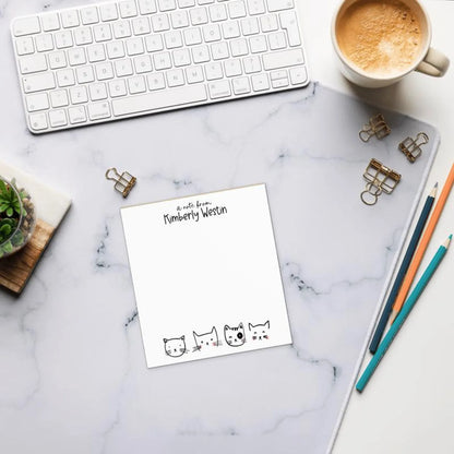 Personalized Cat Notepad • Custom Cat Stationery • Cute Cat Pencil Pad • Cat Lover Gift • Personalized Pet Notepad
