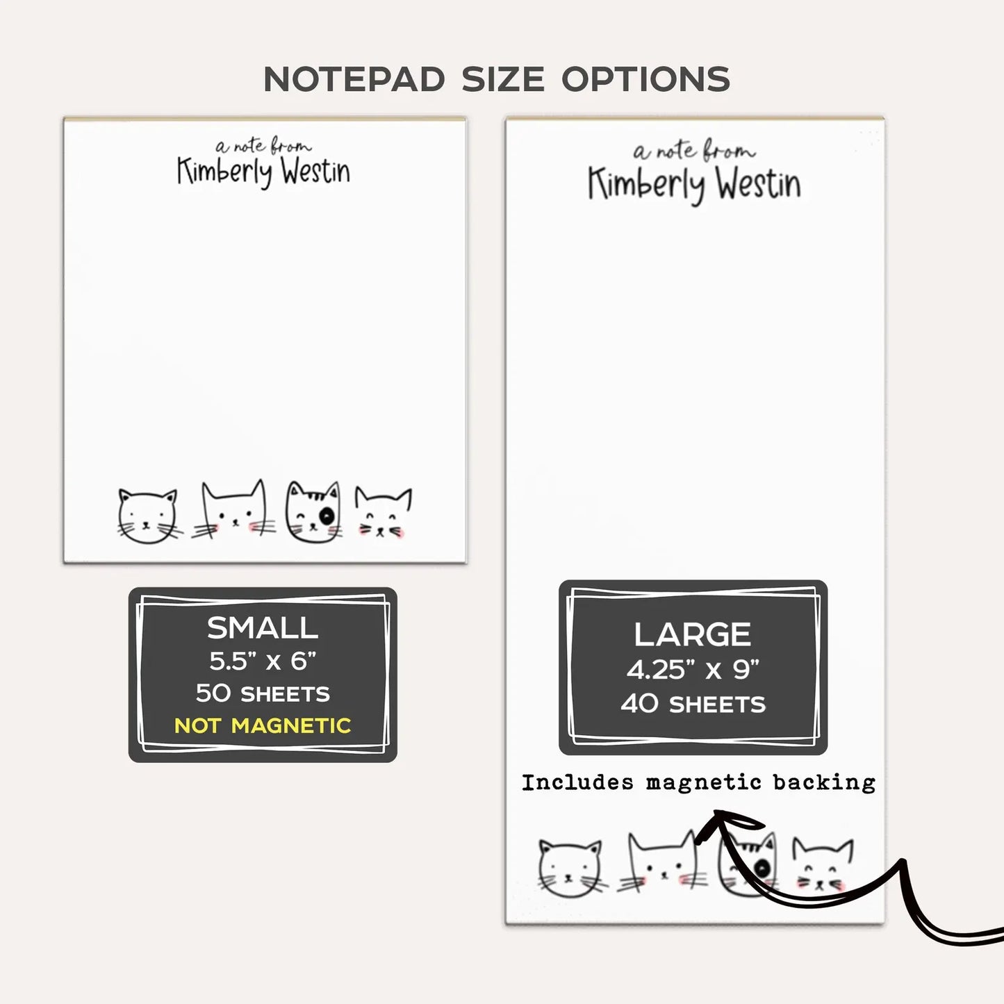 Personalized Cat Notepad • Custom Cat Stationery • Cute Cat Pencil Pad • Cat Lover Gift • Personalized Pet Notepad