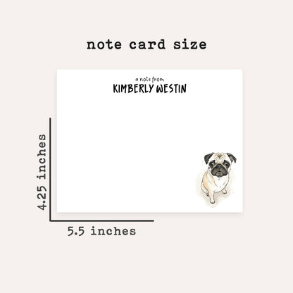 Custom Pet Portrait Stationery Set • Personalized Dog or Cat Notecards • Watercolor Pet Stationery Gift • Set of 12