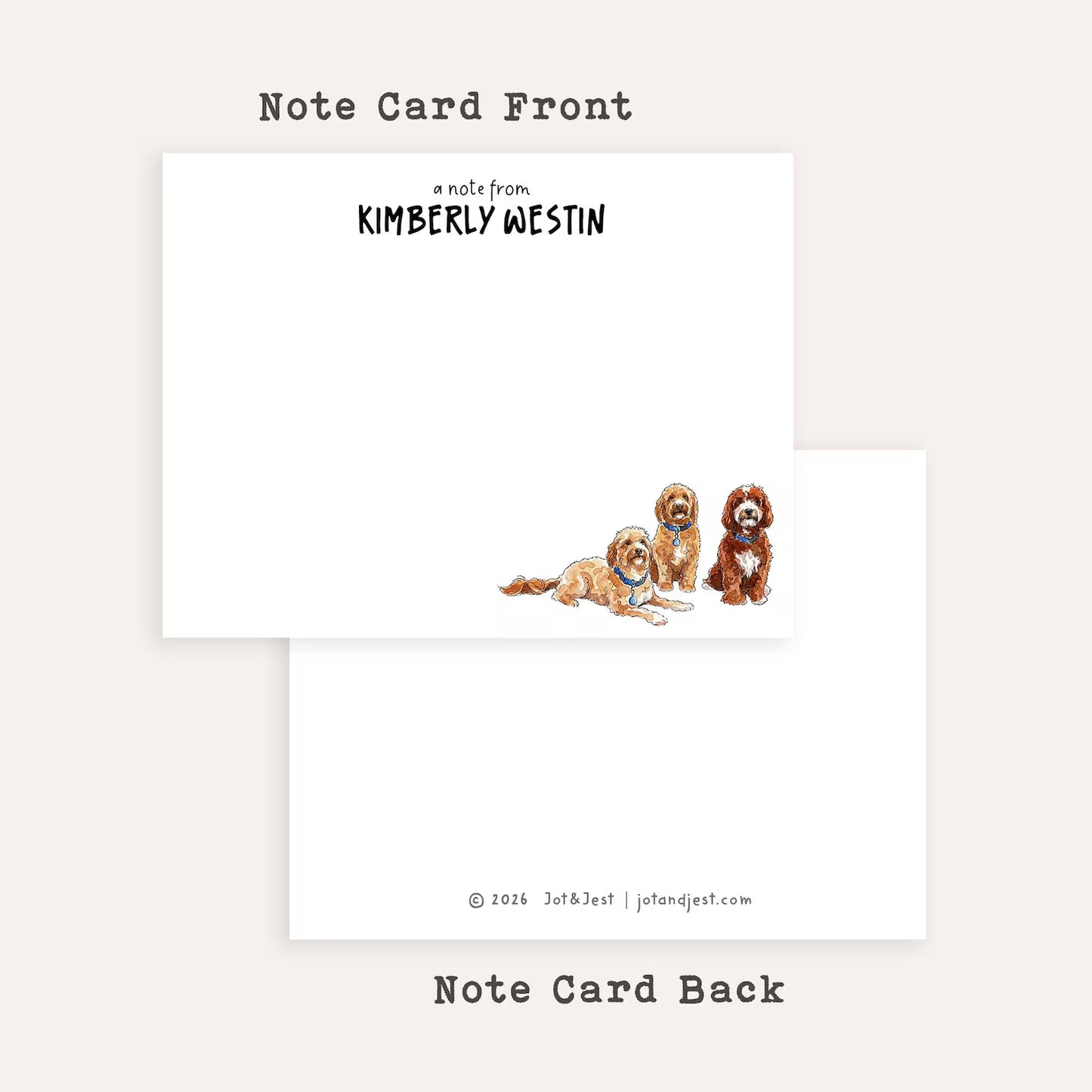 Custom Multiple Pet Portrait Stationery • Personalized Dog & Cat Notecards • Custom Watercolor Pet Stationery Gift • Set of 12