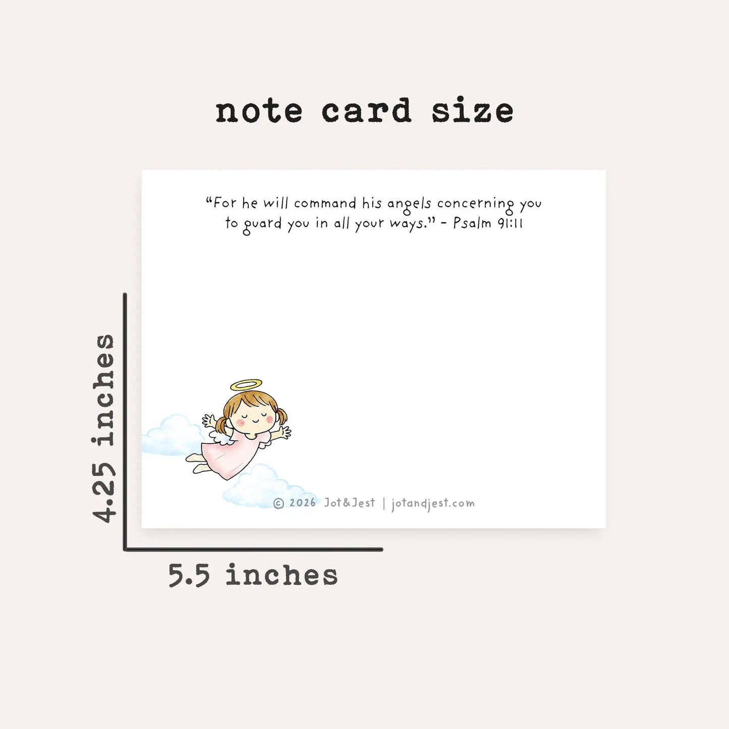 Personalized Angel Stationery Set • Custom Flat Notecards • Christian Thank You Cards • Religious Gift • Custom Name Set of 12