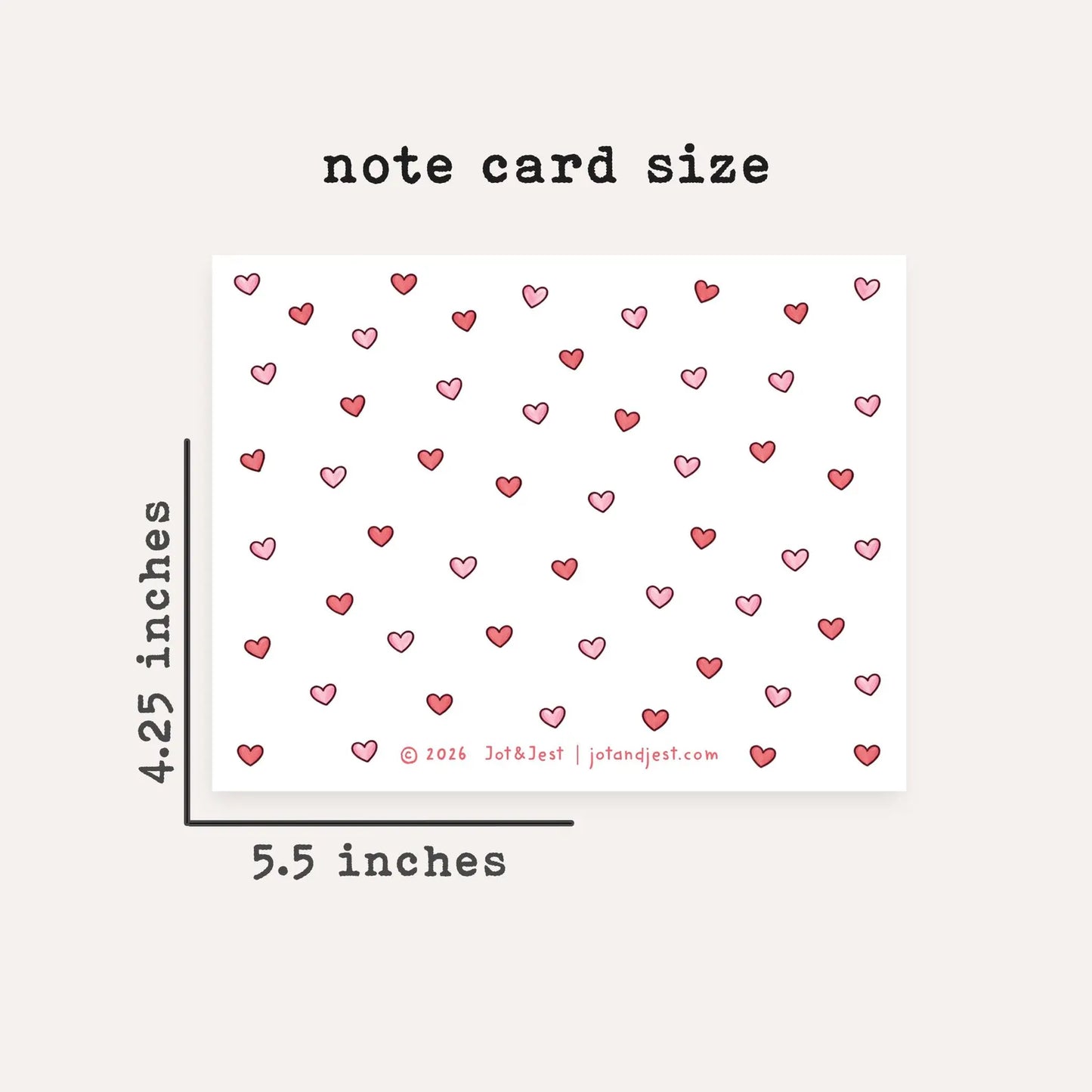 Personalized Hearts Stationery Set • Custom Name Valentine Notecards • Tiny Hearts Thank You Cards • Set of 12