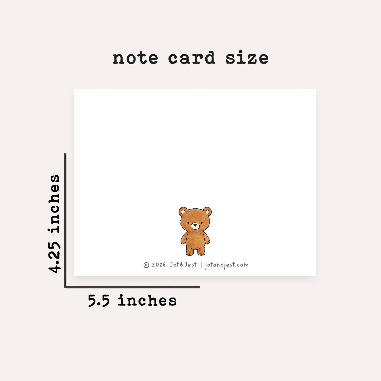 Personalized Teddy Bear Stationery Set • Custom Name Flat Notecards • Cute Teddy Bear Thank You Cards • Kids Stationery Gift • Set of 12