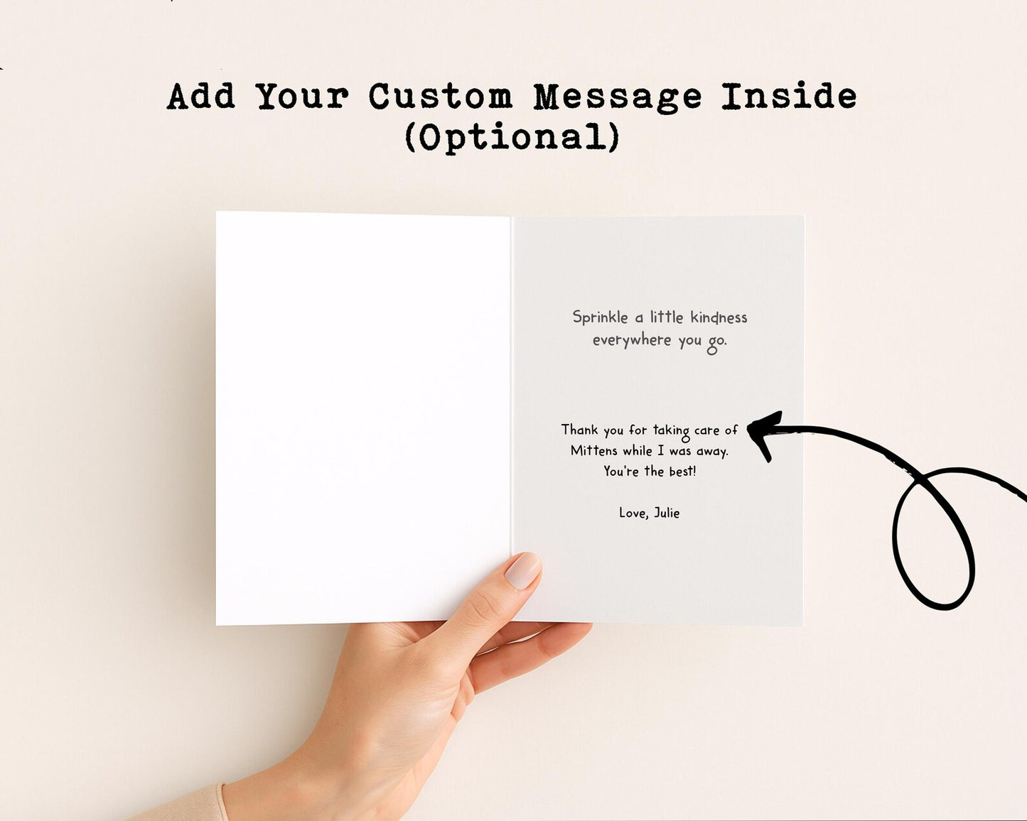 Sprinkle Kindness Card • Thank You Card • Kindness Greeting Card • Appreciation Card • Cute Thank You Gift Card