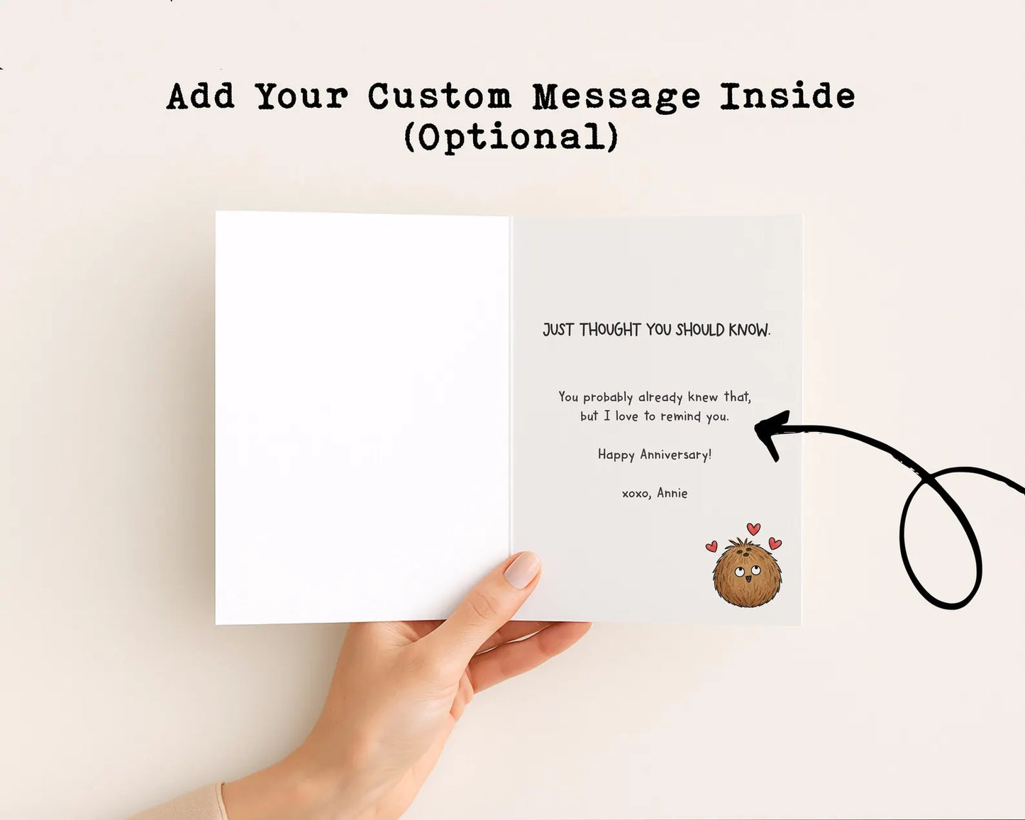 Funny Coconut Card • Coconuts About You Card • Flirty Anniversary or Valentine’s Card • Cute Coconut Crush Card