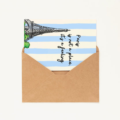 Parisian Greeting Card • Thinking of You Card • French Themed Card • Everyday Card • Frenchie Lover Gift