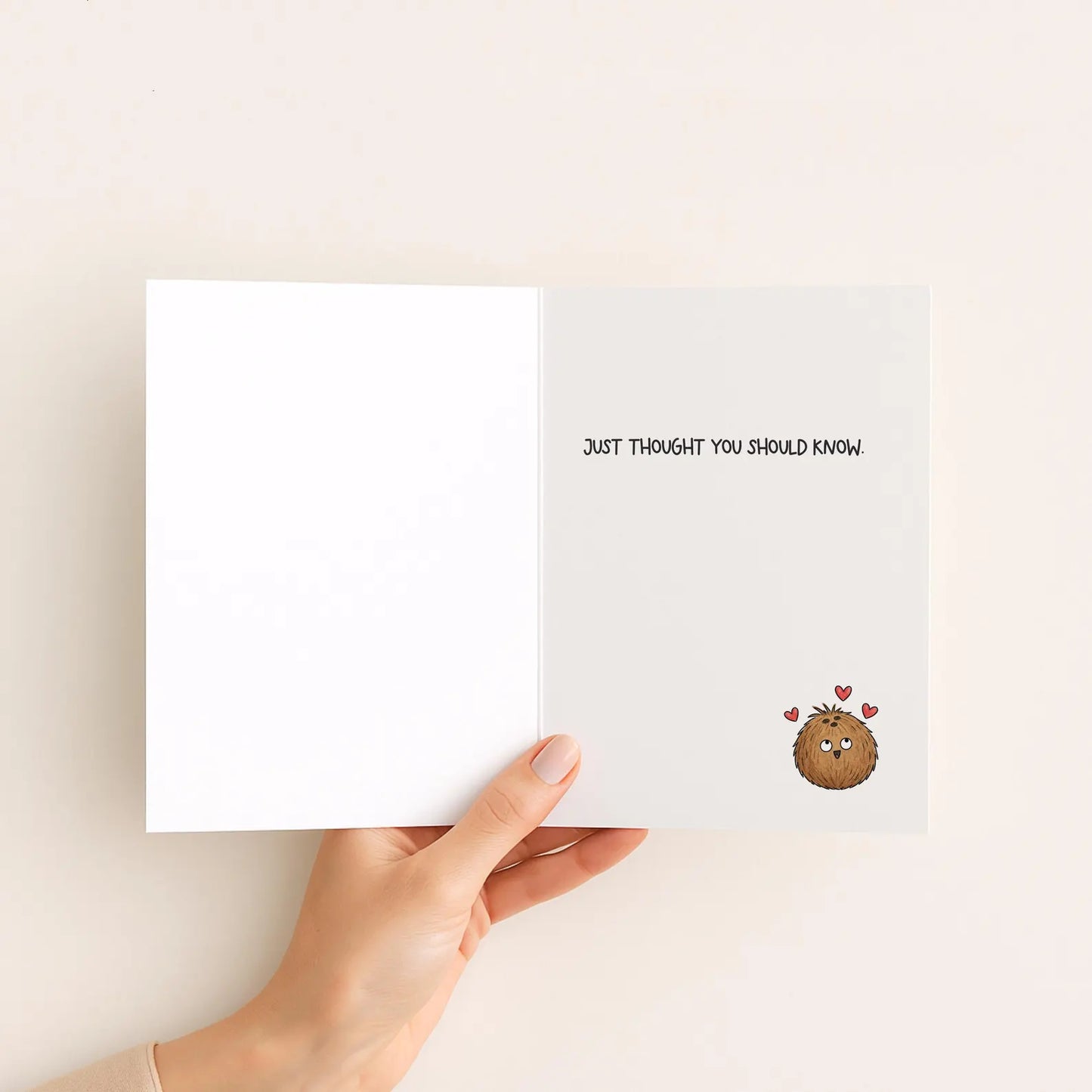 Funny Coconut Card • Coconuts About You Card • Flirty Anniversary or Valentine’s Card • Cute Coconut Crush Card