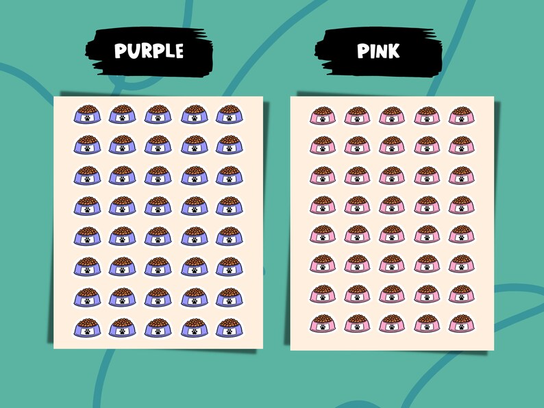 Pet Food Sticker Planner Sticker Pet Health Reminder Label Calendar