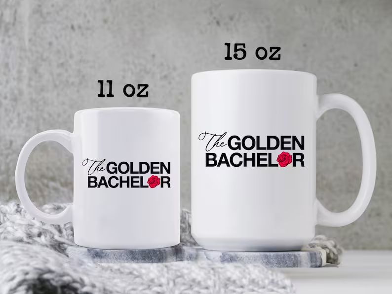 The Golden Bachelor Mug The Bachelor Coffee Cup Red Rose