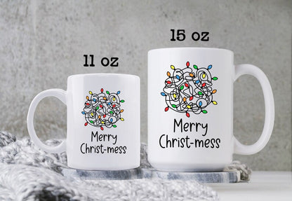 Merry Christ-Mess Mug Christmas Coffee Cup Mental Health