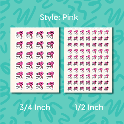 Blowout Planner Sticker • Hair Appointment Reminder • Mini Hair Day Icon • Salon Calendar Sticker • Beauty Planner Label