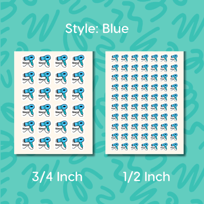 Blowout Planner Sticker • Hair Appointment Reminder • Mini Hair Day Icon • Salon Calendar Sticker • Beauty Planner Label