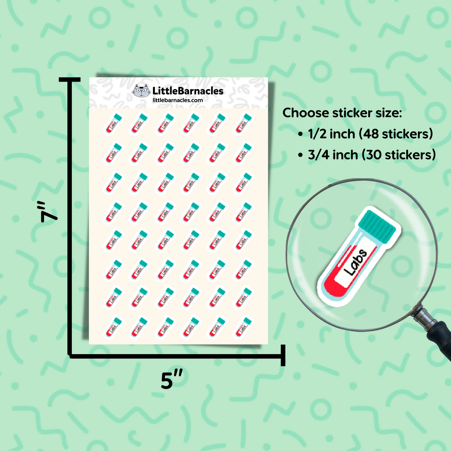 Blood Test Planner Sticker Mini Sticker Bloodwork Labs Reminder Medical Health Label Doctor Checkup Calendar Sticker