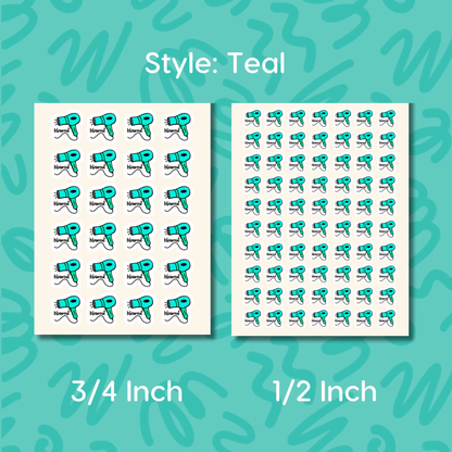 Blowout Planner Sticker • Hair Appointment Reminder • Mini Hair Day Icon • Salon Calendar Sticker • Beauty Planner Label