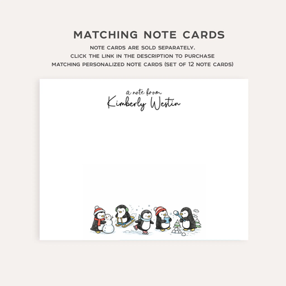 Penguin Return Address Labels • Weatherproof Vinyl Stickers • Personalized Mailing Labels • Cute Penguin Address Labels • Custom Name Labels