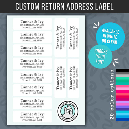 Minimalist Return Address Labels • Personalized Mailing Stickers • Custom Address Labels • Simple Modern Name Labels