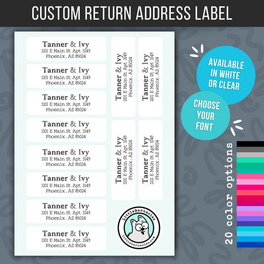 Minimalist Return Address Labels • Personalized Mailing Stickers • Custom Address Labels • Simple Modern Name Labels