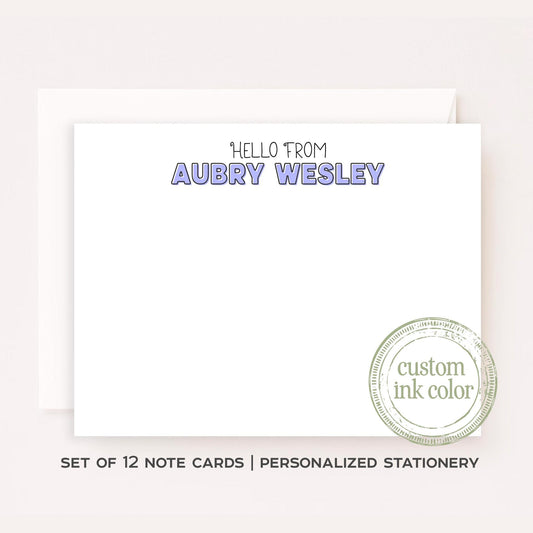 Personalized Couples Name Stationery • Elegant Wedding Notecard Set • Custom Name Note Cards • Wedding Thank You Cards • Set of 12