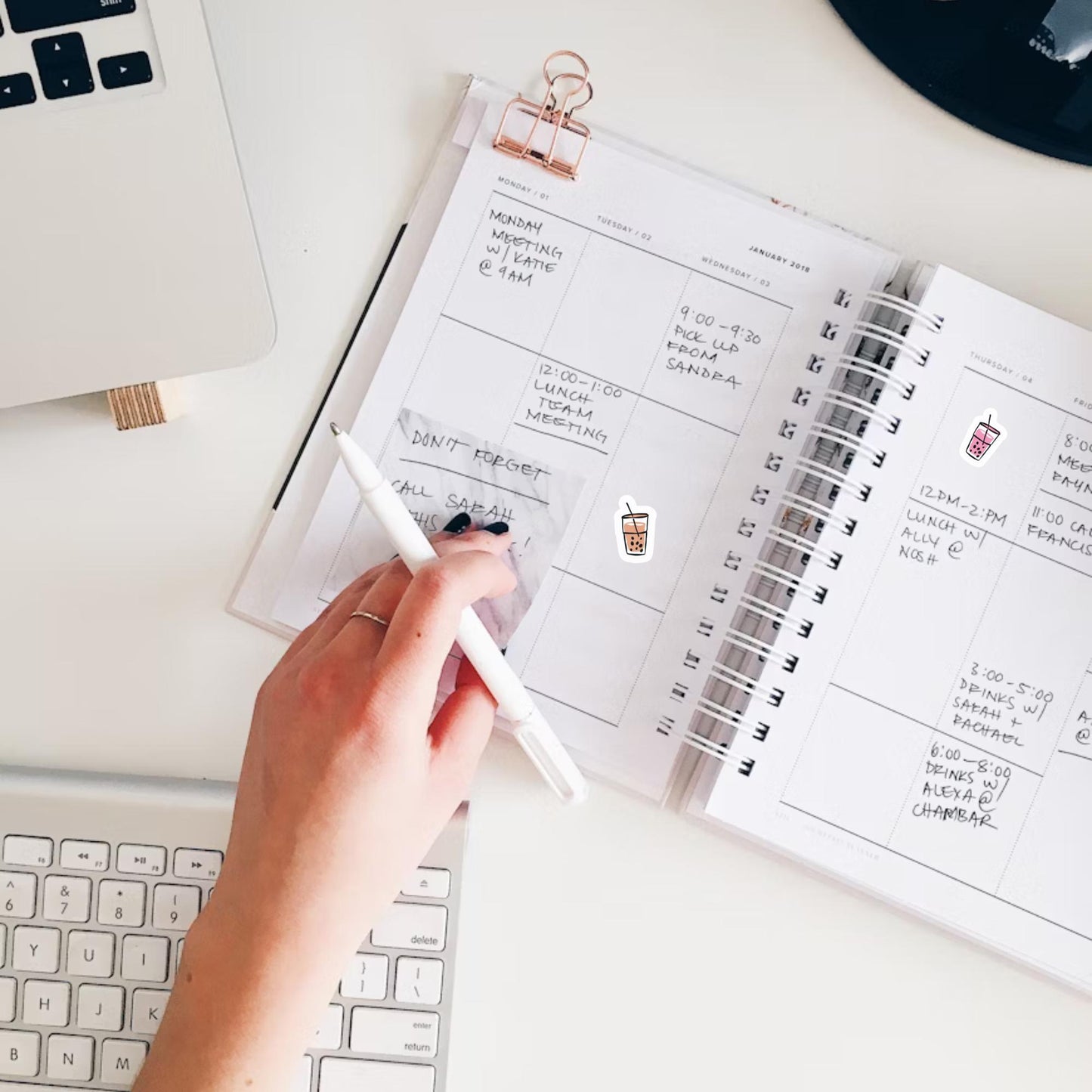 Mini Boba Tea Planner Sticker • Bubble Tea Lover Icon • Cute Tiny Drink Sticker • Coffee Date Reminder • Journal Calendar Sticker
