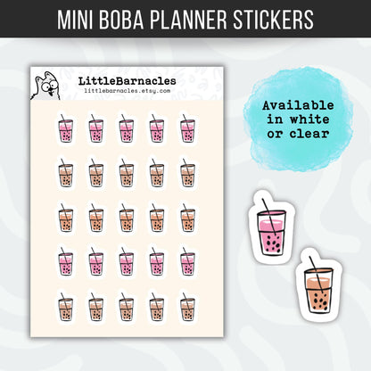 Mini Boba Tea Planner Sticker • Bubble Tea Lover Icon • Cute Tiny Drink Sticker • Coffee Date Reminder • Journal Calendar Sticker