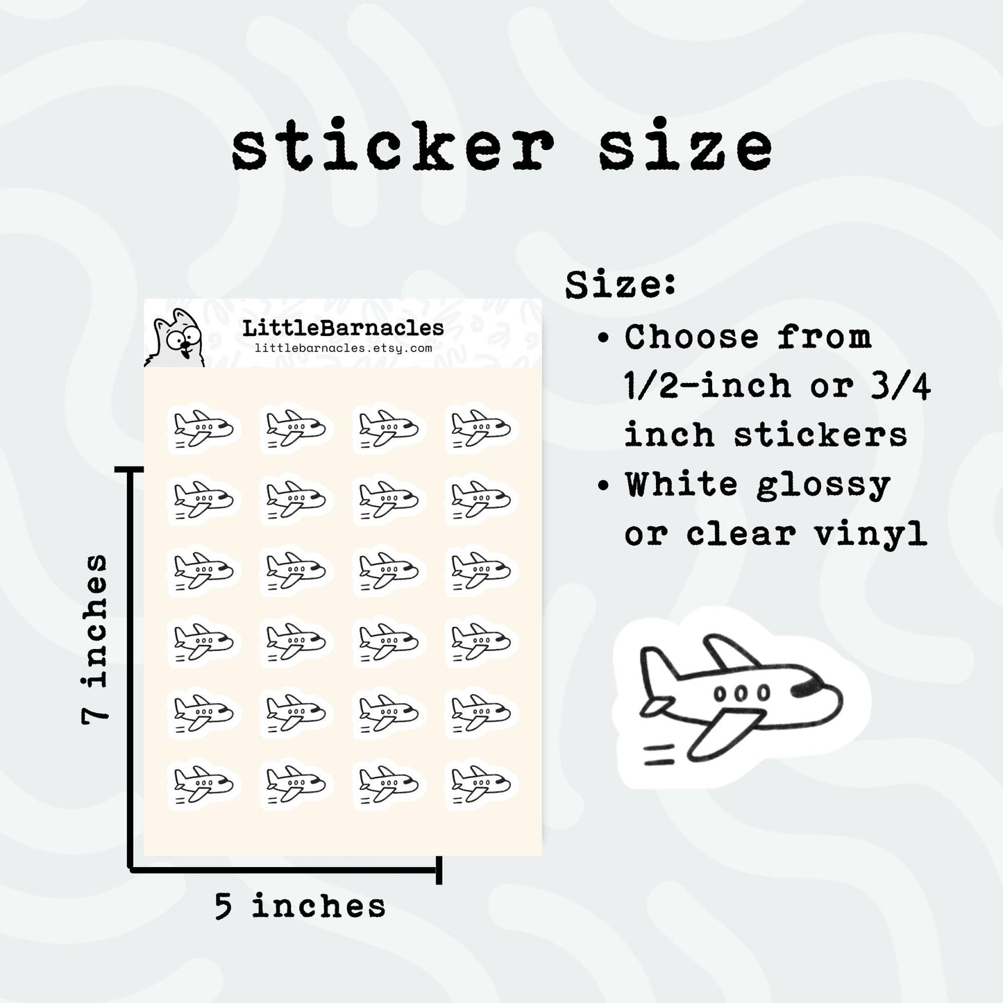 Airplane Planner Stickers • Flight Reminder Icons • Travel Planner Vinyl Stickers • Airport & Trip Planning Stickers