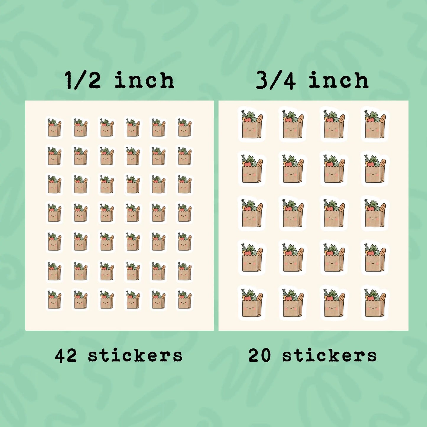 Groceries Planner Sticker • Supermarket Reminder • Grocery Store Icon • Food Delivery Mini Sticker • Calendar Planner Label