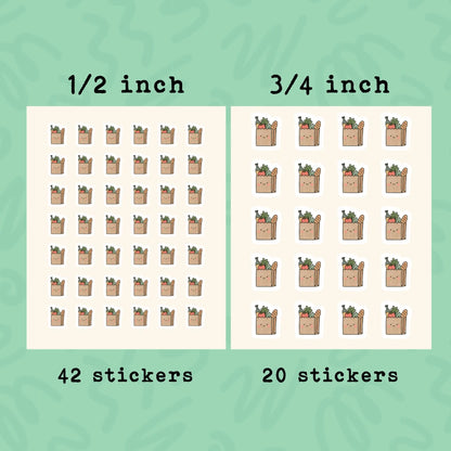 Groceries Planner Sticker • Supermarket Reminder • Grocery Store Icon • Food Delivery Mini Sticker • Calendar Planner Label