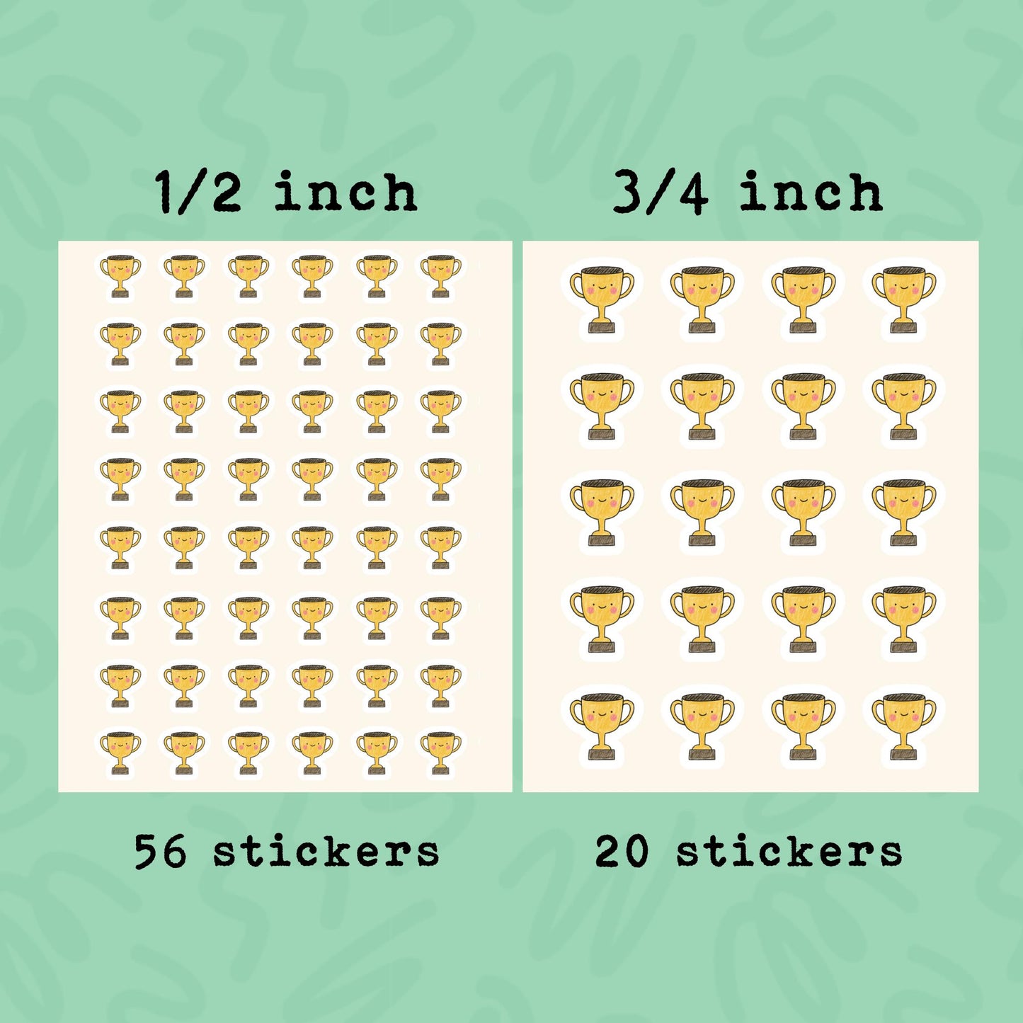 Trophy Planner Sticker • Sports Award Sticker • Competition Reminder • Sporting Event Calendar • Achievement Planner Label