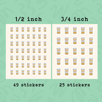 Happy Pill Reminder Planner Stickers • Medication Reminder Labels • Mental Health Self Care • Anxiety Depression Planner • Calendar Health Sticker