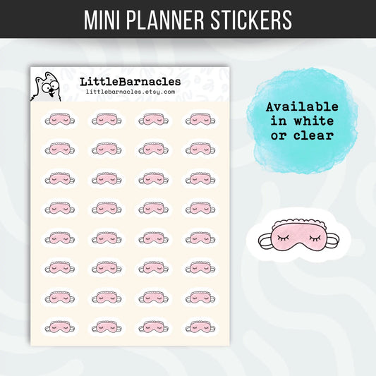 Sleep Mask Planner Sticker • Sleep Tracking Reminder • Bedtime Medication Label • Sleep Journal Mini Sticker • Night Routine Calendar