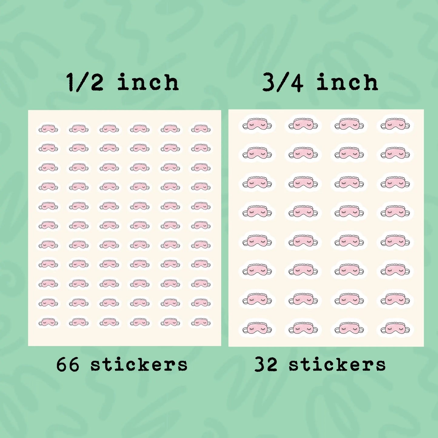 Sleep Mask Planner Sticker • Sleep Tracking Reminder • Bedtime Medication Label • Sleep Journal Mini Sticker • Night Routine Calendar