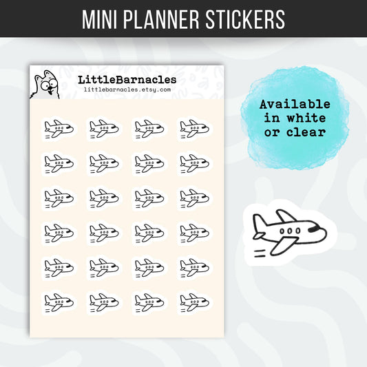 Airplane Planner Stickers • Flight Reminder Icons • Travel Planner Vinyl Stickers • Airport & Trip Planning Stickers