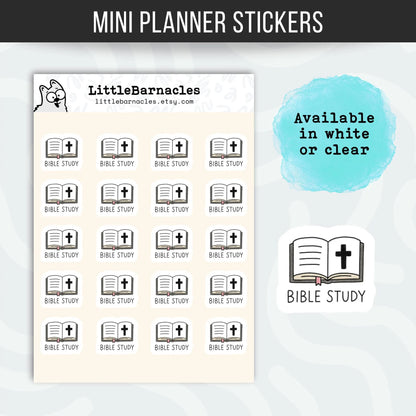 Bible Study Planner Sticker • Christian Faith Reminder • Jesus Bible Calendar Label • Church Study Icon • Mini Planner Sticker