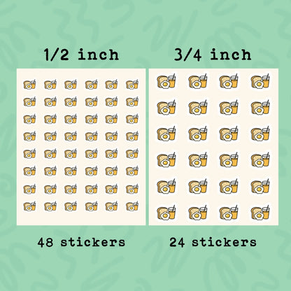Brunch Planner Sticker • Breakfast Date Reminder • Calendar Brunch Sticker • Mini Food Icon • Weekend Planner Label