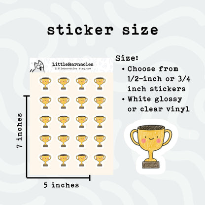 Trophy Planner Sticker • Sports Award Sticker • Competition Reminder • Sporting Event Calendar • Achievement Planner Label