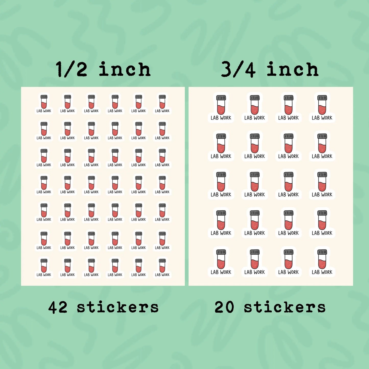 Blood Test Planner Sticker • Bloodwork Lab Reminder • Medical Health Calendar Sticker • Doctor Checkup Label • Mini Health Planner