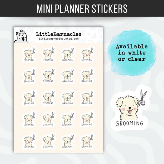 Dog Grooming Planner Sticker • Pet Groomer Appointment Reminder • Dog Grooming Icon • Pet Care Calendar Sticker • Pet Owner Planner Label