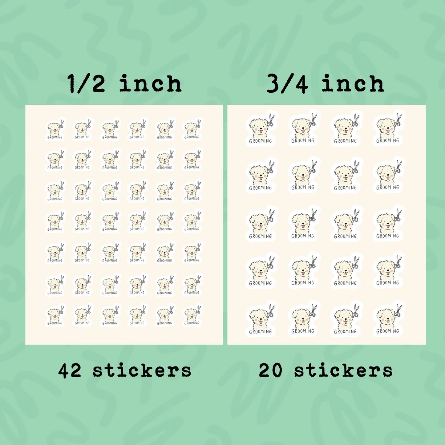 Dog Grooming Planner Sticker • Pet Groomer Appointment Reminder • Dog Grooming Icon • Pet Care Calendar Sticker • Pet Owner Planner Label
