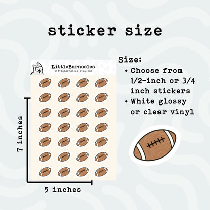 Football Planner Stickers • Football Game & Practice • Sports Calendar Stickers • Team Event Planner Labels • Athlete Journal Stickers