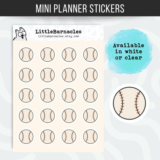 Baseball Planner Stickers • Sport Sticker Set • Baseball Game & Practice Reminders • Cute Baseball Stickers for Planner or Calendar