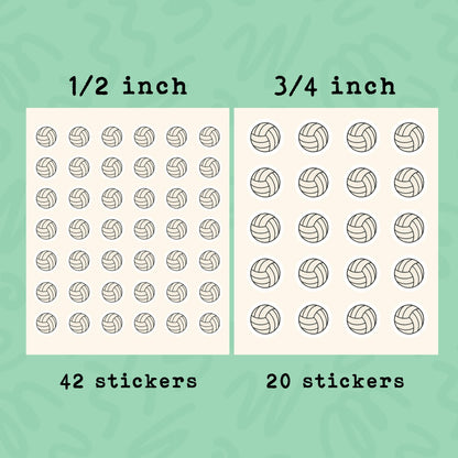 Volleyball Planner Stickers • Volleyball Game Sticker • Volleyball Practice Reminder • Sports Calendar Sticker • Team Event Planner Label