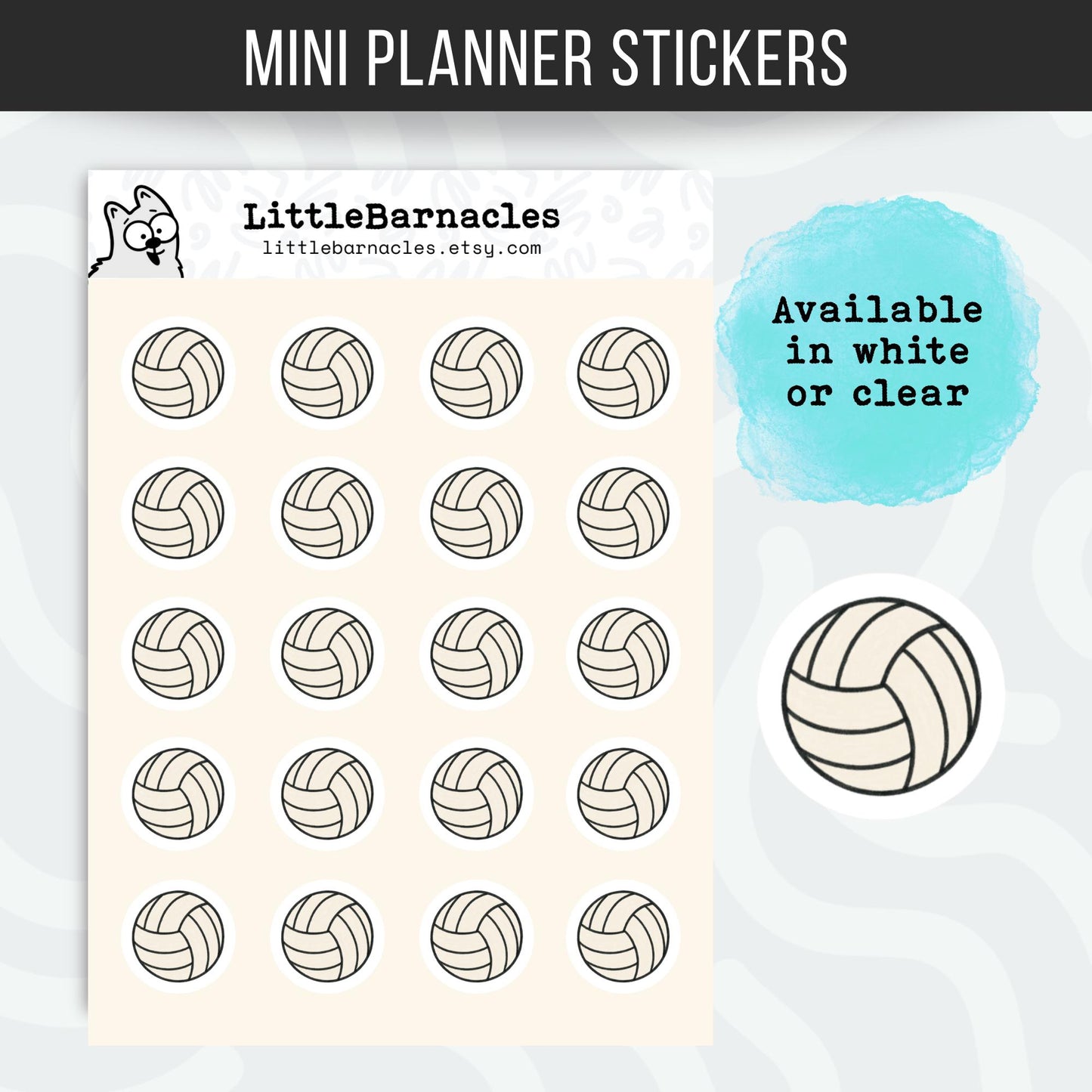 Volleyball Planner Stickers • Volleyball Game Sticker • Volleyball Practice Reminder • Sports Calendar Sticker • Team Event Planner Label