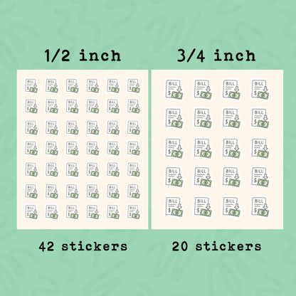 Pay Bills Planner Stickers • Money With Wings Finance Reminder • Budget & Payday Stickers for Calendar or Journal
