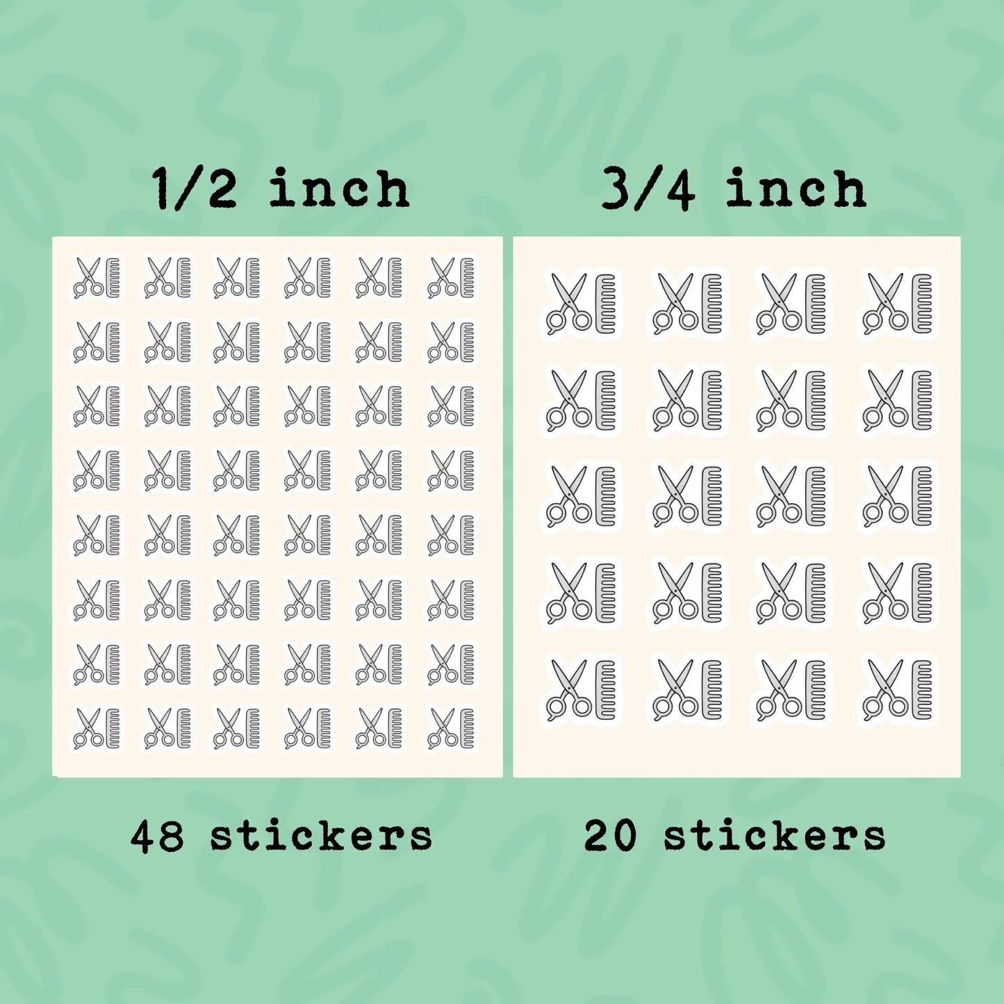 Mini Haircut Planner Sticker • Cute Hair Appointment Reminder • Tiny Hairdresser & Barber Icon for Calendar or Planner