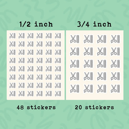 Mini Haircut Planner Sticker • Cute Hair Appointment Reminder • Tiny Hairdresser & Barber Icon for Calendar or Planner