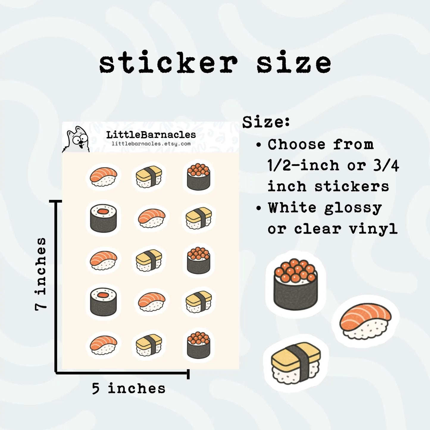 Sushi Planner Sticker • Sushi Night Reminder • Cute Sushi Date Label • Food & Drink Planner Stickers • Calendar Meal Sticker