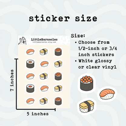 Sushi Planner Sticker • Sushi Night Reminder • Cute Sushi Date Label • Food & Drink Planner Stickers • Calendar Meal Sticker