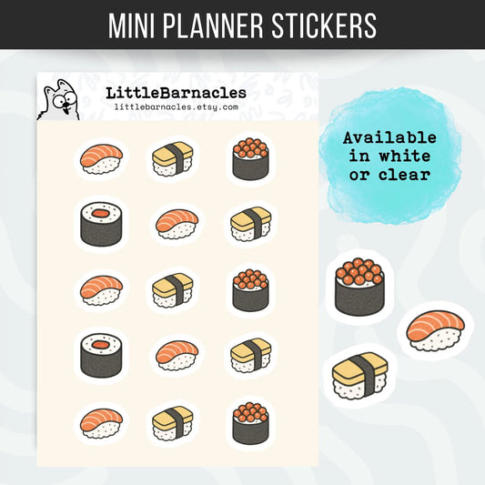 Sushi Planner Sticker • Sushi Night Reminder • Cute Sushi Date Label • Food & Drink Planner Stickers • Calendar Meal Sticker