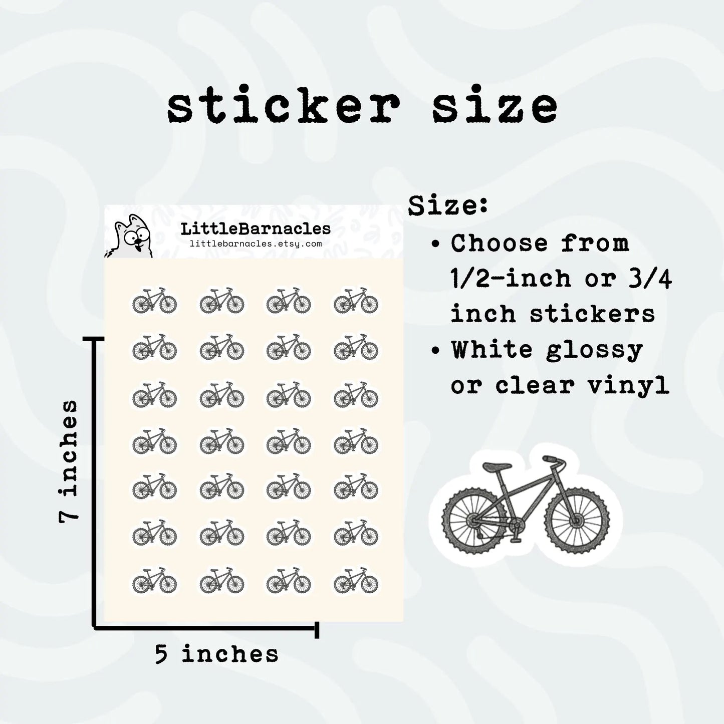 Bike Planner Stickers • Cycling Mini Stickers • Bicycle Workout Tracker • Sport Stickers for Journal, Planner & Calendar